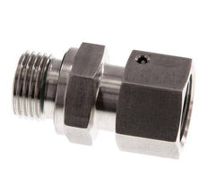14S & G1/2'' RVS Rechte Draaidoorvoer Buitendraad 630bar FKM O-ring en Afdichtconus Verstelbaar ISO 8434-1
