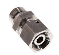 14S & G1/2'' RVS Rechte Draaidoorvoer Buitendraad 630bar FKM O-ring en Afdichtconus Verstelbaar ISO 8434-1