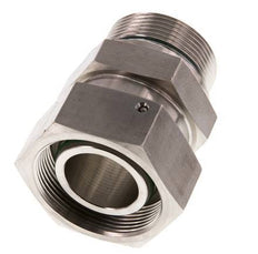38S & G1-1/2'' RVS Rechte Draaidoorvoer Buitendraad 315bar FKM O-ring en Afdichtconus Verstelbaar ISO 8434-1