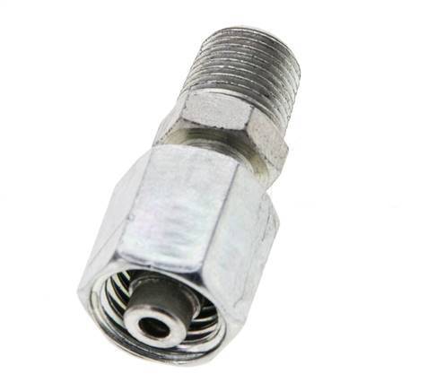 6L & 1/8'' NPT Verzinkt Stalen Rechte Draaidoorvoer Buitendraad 315bar Verstelbaar ISO 8434-1