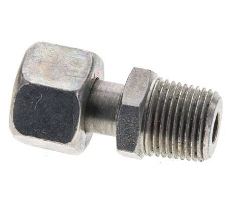 12L & 3/8'' NPT Verzinkt Stalen Rechte Draaidoorvoer Buitendraad 315bar Verstelbaar ISO 8434-1
