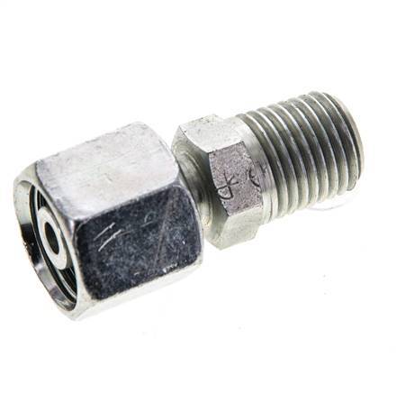 8S & 1/4'' NPT Zink plated Steel Straight Swivel with Male Threads 630 bar Adjustable ISO 8434-1