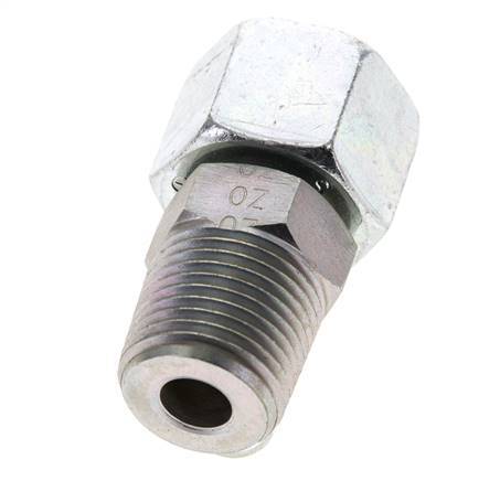 14S & 1/2'' NPT Verzinkt Stalen Rechte Draaidoorvoer Buitendraad 630bar Verstelbaar ISO 8434-1