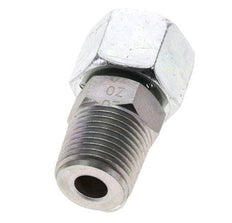 14S & 1/2'' NPT Verzinkt Stalen Rechte Draaidoorvoer Buitendraad 630bar Verstelbaar ISO 8434-1