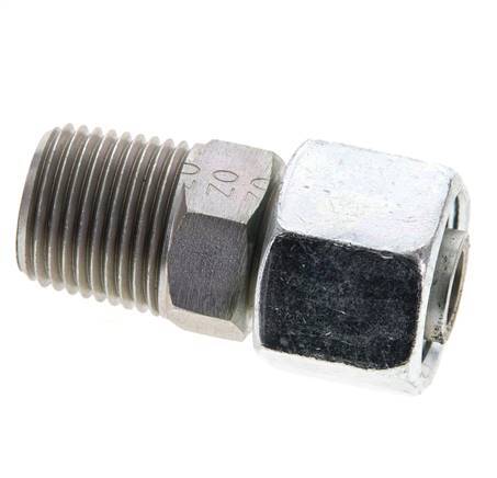 14S & 1/2'' NPT Verzinkt Stalen Rechte Draaidoorvoer Buitendraad 630bar Verstelbaar ISO 8434-1