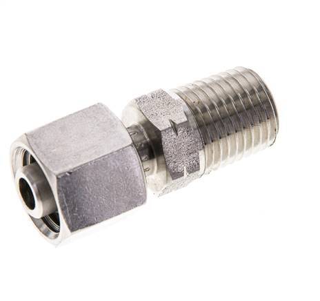 8L & 1/4'' NPT RVS Rechte Draaidoorvoer Buitendraad 315bar Verstelbaar ISO 8434-1