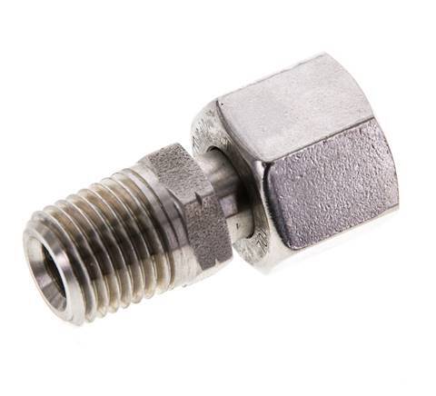 10L & 1/4'' NPT RVS Rechte Draaidoorvoer Buitendraad 315bar Verstelbaar ISO 8434-1