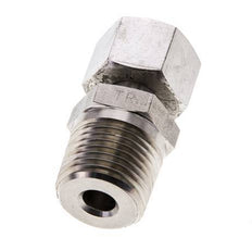 12L & 1/2'' NPT RVS Rechte Draaidoorvoer Buitendraad 315bar Verstelbaar ISO 8434-1