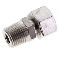 15L & 1/2'' NPT RVS Rechte Draaidoorvoer Buitendraad 315bar Verstelbaar ISO 8434-1