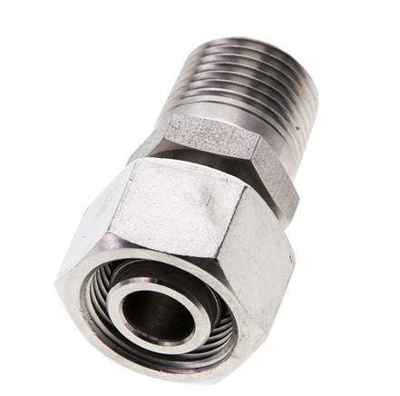 15L & 1/2'' NPT RVS Rechte Draaidoorvoer Buitendraad 315bar Verstelbaar ISO 8434-1