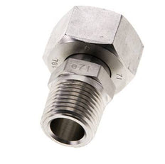 18L & 1/2'' NPT RVS Rechte Draaidoorvoer Buitendraad 315bar Verstelbaar ISO 8434-1