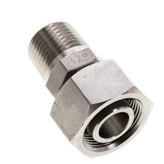 18L & 1/2'' NPT RVS Rechte Draaidoorvoer Buitendraad 315bar Verstelbaar ISO 8434-1