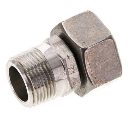 22L & 3/4'' NPT RVS Rechte Draaidoorvoer Buitendraad 160bar Verstelbaar ISO 8434-1