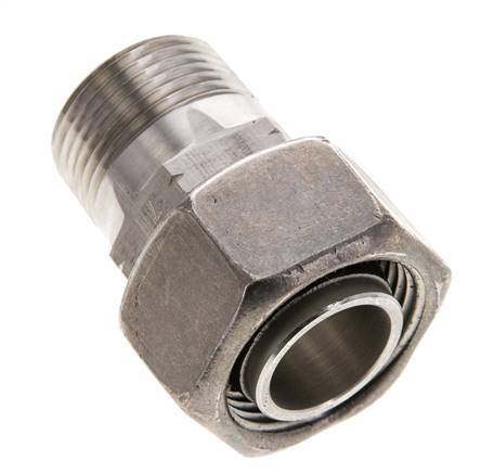 22L & 3/4'' NPT RVS Rechte Draaidoorvoer Buitendraad 160bar Verstelbaar ISO 8434-1