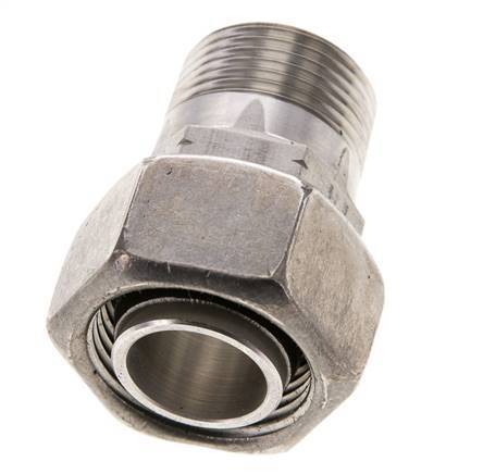 22L & 3/4'' NPT RVS Rechte Draaidoorvoer Buitendraad 160bar Verstelbaar ISO 8434-1