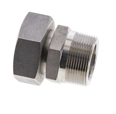 42L & 1-1/2'' NPT Stainless Steel Straight Swivel with Male Threads 160 bar Adjustable ISO 8434-1