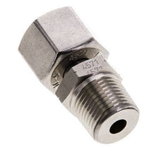 10S & 3/8'' NPT RVS Rechte Draaidoorvoer Buitendraad 630bar Verstelbaar ISO 8434-1