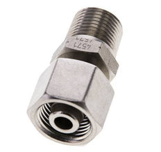 10S & 3/8'' NPT RVS Rechte Draaidoorvoer Buitendraad 630bar Verstelbaar ISO 8434-1