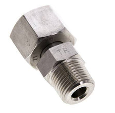 12S & 3/8'' NPT RVS Rechte Draaidoorvoer Buitendraad 630bar Verstelbaar ISO 8434-1