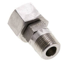 16S & 1/2'' NPT RVS Rechte Draaidoorvoer Buitendraad 400bar Verstelbaar ISO 8434-1