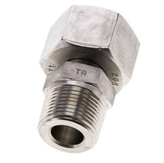 20S & 3/4'' NPT RVS Rechte Draaidoorvoer Buitendraad 400bar Verstelbaar ISO 8434-1