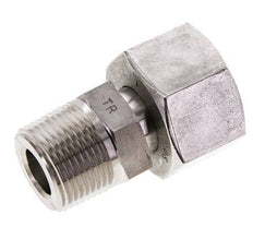 20S & 3/4'' NPT RVS Rechte Draaidoorvoer Buitendraad 400bar Verstelbaar ISO 8434-1