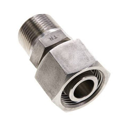 20S & 3/4'' NPT RVS Rechte Draaidoorvoer Buitendraad 400bar Verstelbaar ISO 8434-1