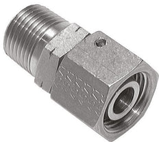 38S & 1-1/2'' NPT RVS Rechte Draaidoorvoer Buitendraad 315bar FKM O-ring en Afdichtconus Verstelbaar ISO 8434-1