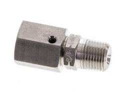 6L & 1/8'' NPT RVS Rechte Draaidoorvoer Buitendraad 315bar FKM O-ring en Afdichtconus Verstelbaar ISO 8434-1