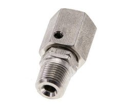6L & 1/8'' NPT RVS Rechte Draaidoorvoer Buitendraad 315bar FKM O-ring en Afdichtconus Verstelbaar ISO 8434-1