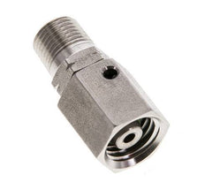 6L & 1/8'' NPT RVS Rechte Draaidoorvoer Buitendraad 315bar FKM O-ring en Afdichtconus Verstelbaar ISO 8434-1