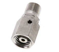 6L & 1/8'' NPT RVS Rechte Draaidoorvoer Buitendraad 315bar FKM O-ring en Afdichtconus Verstelbaar ISO 8434-1