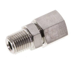 10L & 1/4'' NPT RVS Rechte Draaidoorvoer Buitendraad 315bar FKM O-ring en Afdichtconus Verstelbaar ISO 8434-1