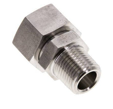 18L & 1/2'' NPT RVS Rechte Draaidoorvoer Buitendraad 315bar FKM O-ring en Afdichtconus Verstelbaar ISO 8434-1