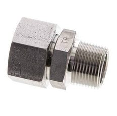 22L & 3/4'' NPT Stainless Steel Straight Swivel with Male Threads 160 bar FKM O-ring Sealing Cone Adjustable ISO 8434-1