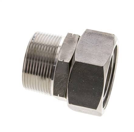 42L & 1-1/2'' NPT Stainless Steel Straight Swivel with Male Threads 160 bar FKM O-ring Sealing Cone Adjustable ISO 8434-1