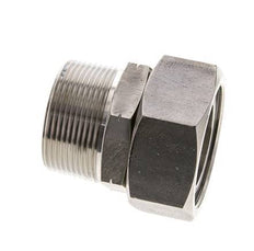 42L & 1-1/2'' NPT Stainless Steel Straight Swivel with Male Threads 160 bar FKM O-ring Sealing Cone Adjustable ISO 8434-1