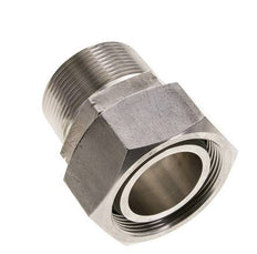 42L & 1-1/2'' NPT RVS Rechte Draaidoorvoer Buitendraad 160bar FKM O-ring en Afdichtconus Verstelbaar ISO 8434-1