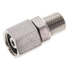 8S & 1/4'' NPT RVS Rechte Draaidoorvoer Buitendraad 630bar FKM O-ring en Afdichtconus Verstelbaar ISO 8434-1