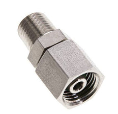 8S & 1/4'' NPT RVS Rechte Draaidoorvoer Buitendraad 630bar FKM O-ring en Afdichtconus Verstelbaar ISO 8434-1