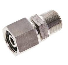 10S & 3/8'' NPT RVS Rechte Draaidoorvoer Buitendraad 630bar FKM O-ring en Afdichtconus Verstelbaar ISO 8434-1