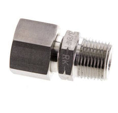 10S & 3/8'' NPT RVS Rechte Draaidoorvoer Buitendraad 630bar FKM O-ring en Afdichtconus Verstelbaar ISO 8434-1