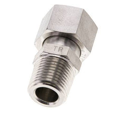 14S & 1/2'' NPT RVS Rechte Draaidoorvoer Buitendraad 630bar FKM O-ring en Afdichtconus Verstelbaar ISO 8434-1