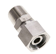 14S & 1/2'' NPT RVS Rechte Draaidoorvoer Buitendraad 630bar FKM O-ring en Afdichtconus Verstelbaar ISO 8434-1