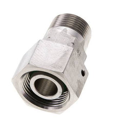 20S & 3/4'' NPT RVS Rechte Draaidoorvoer Buitendraad 400bar FKM O-ring en Afdichtconus Verstelbaar ISO 8434-1