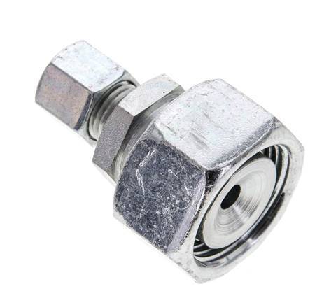 8L & 22L Zink plated Steel Straight Cutting Fitting with Swivel 160 bar ISO 8434-1