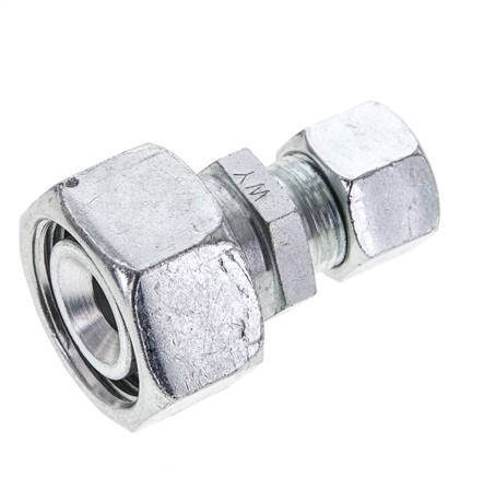 12L & 22L Zink plated Steel Straight Cutting Fitting with Swivel 160 bar ISO 8434-1