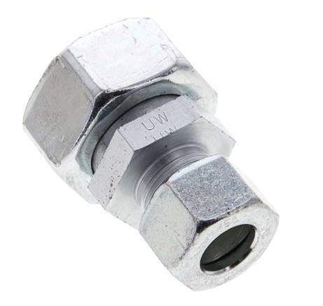 15L & 28L Zink plated Steel Straight Cutting Fitting with Swivel 160 bar ISO 8434-1