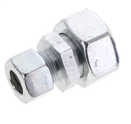 15L & 28L Zink plated Steel Straight Cutting Fitting with Swivel 160 bar ISO 8434-1