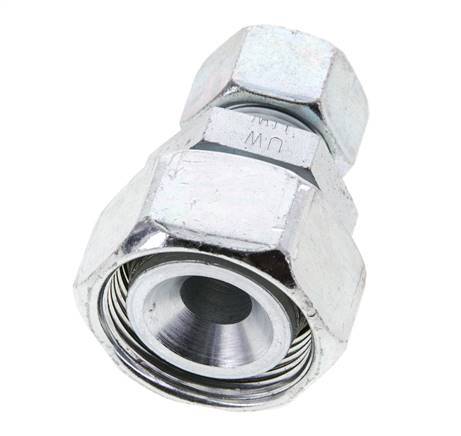 15L & 28L Zink plated Steel Straight Cutting Fitting with Swivel 160 bar ISO 8434-1